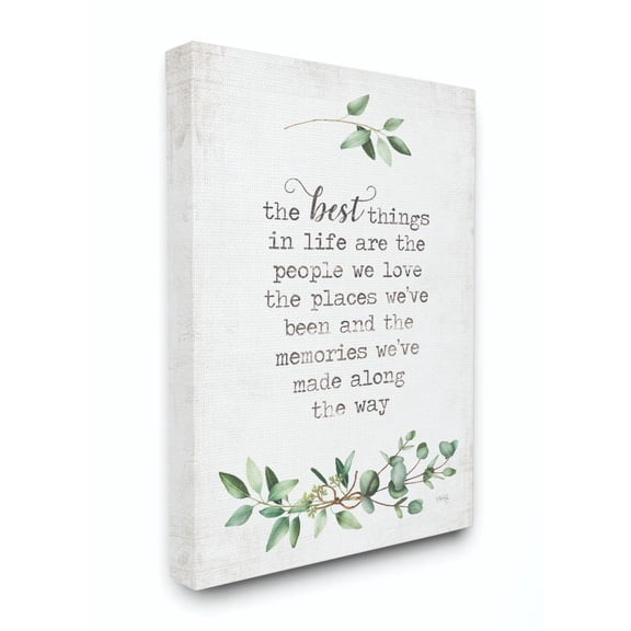 The Stupell Home Decor Collection The Best Things In Life Are People Plants Typography Canvas Wall Art