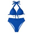 thumbnail image 1 of Mujeres Con Almohadillas en El Pecho Sin Soporte de Acero Con Cuello en V Cuello Halter Seaside Beach Swim Bikinis Set Split Traje de Baño Odeerbi ODB117461, 1 of 3