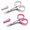 White+Pink, variant on Small Stainless Steel Eyebrow Grooming Scissors Set with High Precision Tip for Trimming Eyelash Extensions with Safety Case