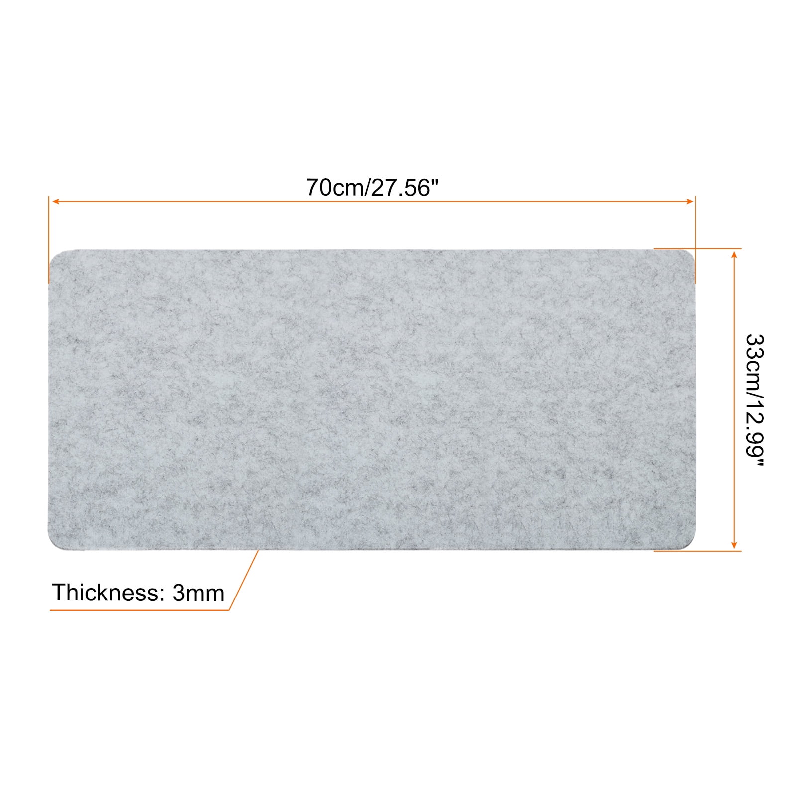Unique Bargains Desk Mat Protector, Felt Dual Side Mouse Pad Writing Gray 33x70