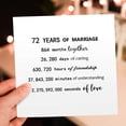 thumbnail image 7 of 3drose, 72 Years of Marriage 72nd Wedding Anniversary in Months Days Hours, 6 Greeting Cards with Envelopes, 7 of 7