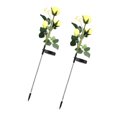 thumbnail image 6 of 2pcs LED Solar Flower Lights Waterproof Artificial Rose Garden Lamp for Outdoor LandscapeYellow, 6 of 8