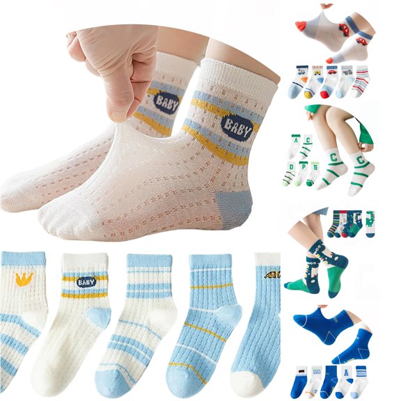 Rggeeun Toddler Socks Cute Socks Cartoon Dinosaur Graphic Cotton Socks Boys Girls Casual Warm Socks Fall Winter Play Sports Trendy,Multicolor,3-5 Years