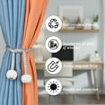 thumbnail image 7 of 4Pcs Magnetic Curtain Tiebacks, Curtain Holdbacks Curtain Tie Backs for Artistic Room Bedroom Office Decor (Grey), 7 of 7