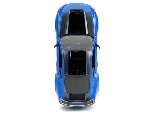 Jada 2024 Ford Mustang Dark Horse Blue Metallic with Black & Gray Stripes Bigtime Muscle Series 1-24 Diecast Model Car(Selections May Vary)
