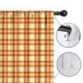 thumbnail image 4 of Red Yellow Checkerboard Cream Pattern Kids Curtains,Childrens Insulated Curtains Set Of 2,Bedroom Essentials,Teen Room Decor 42"X54", 4 of 5