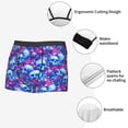 thumbnail image 4 of Fotbe blue Skull purple flower Men’s Total Support Pouch Boxer Briefs, X-Temp Cooling, Moisture-Wicking Underwear, Regular, Long-leg and Trunk-XX-Large, 4 of 6