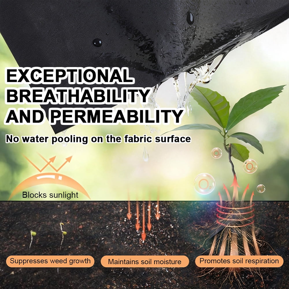 Weed Barrier Landscape Fabric Felt Geotextile Fabric Black 2000x800x0.8mm
