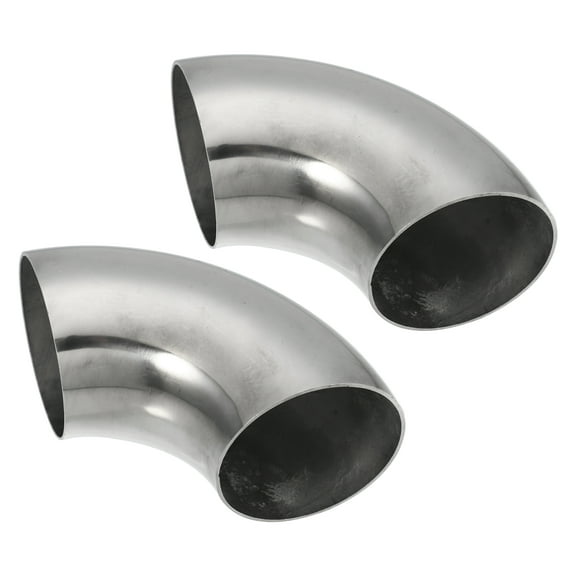Unique Bargains 2pcs OD 2.75 Inch 90 Degree 1.5mm Thickness SS304 Stainless Steel Bend Tube Exhaust Elbow Pipe for Car