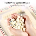 thumbnail image 6 of CYFW Mahjong Set - 166 White Tiles with Printed Bag,4 All-in-One Racks Pushers - Complete Game Set, chinese mahjong tile set, 6 of 7