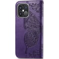 thumbnail image 3 of Wallet Case for iPhone 13 Pro Max,3D Butterfly Pattern PU Leather Case with Strong Magnetic Clasp and 3 Card Slots Holder Cover for iPhone 13 Pro Max (6.7) HZD Rhinestone Purple, 3 of 18