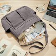 thumbnail image 5 of AOUNQ Canvas Tote Bag Messenger Bag,Vintage Crossbody Bag for Women Men,Casual Shoulder Laptop Bags for School Work Travel,Gray, 5 of 7