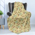 thumbnail image 4 of Bicycle Soft Flannel Fleece Throw Blanket, Retro Style Colorful Bicycle Pattern with Many Different Designs Summer, Cozy Plush for Indoor and Outdoor Use, 70" x 90", Multicolor, by Ambesonne, 4 of 5