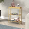 thumbnail image 4 of Evelyn&Zoe Alexis 22" Wide Rectangular Console Table, Brass, 4 of 8