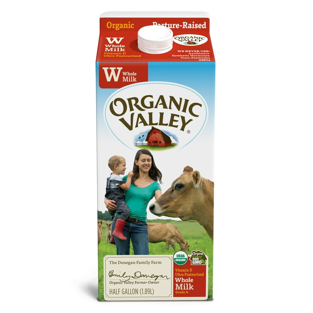 Organic Valley Ultra Pasteurized Organic Whole Milk, 64 oz Half Gallon