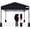 Black, variant on American Flag 8 x 8 feet one second pop-up outdoor sunshade tent, adjustable, foldable, portable stall, rain shelter with counterweight bag, portable storage tent