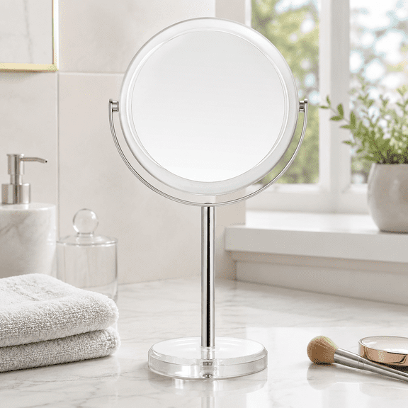 20X Magnifying Makeup Mirror,Double Sided 1X & 20X Magnifying Mirror with Stand,Tabletop Magnified Vanity Mirror with 360°Rotation for Bathroom or Bedroom 7.8 Inch