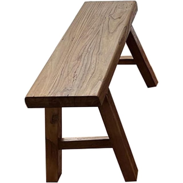 Wooden Farmhouse Bench - Rustic Solid Wood Shoe Bench, Armless Design, Short Height, Easy to Assemble, Natural Asian Wood, Solid Construction, Perfect for Living Room and Entryway
