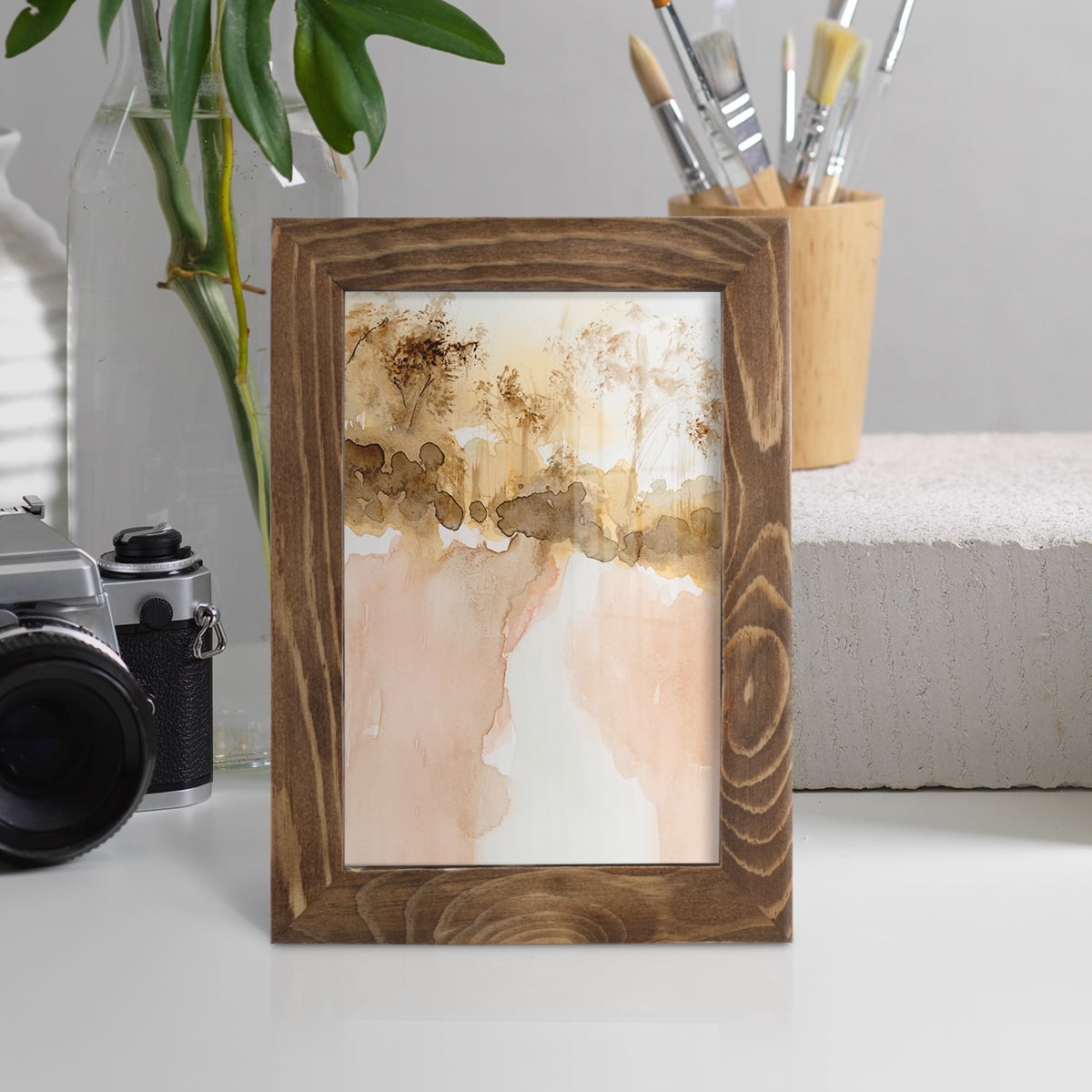 Sun Kissed Earth I - Framed Print w/glass - Walnut