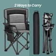 thumbnail image 6 of LEDREM Oversized Folding Camping Chair with Cooler Bag, Adjustable Lumbar Support and Armrests, Heavy-Duty 450 lb Capacity, Ink Black, 6 of 6