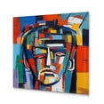 thumbnail image 2 of DESIGN ART Designart "Abstract Face Portrait I" Abstract Liquid Ink Metal Wall Art 36 in. wide x 36 in. high, 2 of 5