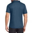 thumbnail image 3 of CAMISAS DE NEGOCIO DE MANGA CORTA DE COLOR SÓLIDO PARA HOMBRES CON CUELLO PUNTA Y BOTONES INSPIRADORAS 2XL AZUL OSCURO, 3 of 5