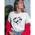 thumbnail image 2 of Crosswords Heart T-Shirt Women -Engin Selcuk Designs, Female Small, 2 of 4