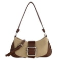 thumbnail image 1 of Bolso Retro Alta Gama Con Costuras para Hombro Y Axila Nuevo Temperamento Y Bolso Cruzado (café) 2010, 1 of 9