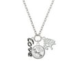 thumbnail image 2 of Delight Jewelry Silvertone Crystal Script ''Love'' Let Things Go Fall Zoey Charm Necklace, 28", 2 of 4
