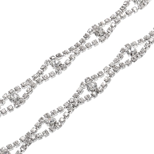 1 Yarda Cristal Imitación Diamante Adorno, Imitación Diamante Apliques Adorno para Bricolaje Collar, Nupcial Decoraciones, Costura Bolsas, Manualidades