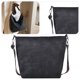 thumbnail image 2 of Bolso de mano de PU Vintage para mujer, bolsos Hobo sólidos, bolso de hombro de estilo Retro (negro), 2 of 9