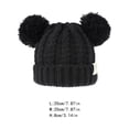 thumbnail image 3 of Gorro para niños Qarigey Doble capa con pompones esponjosos, 3 of 6