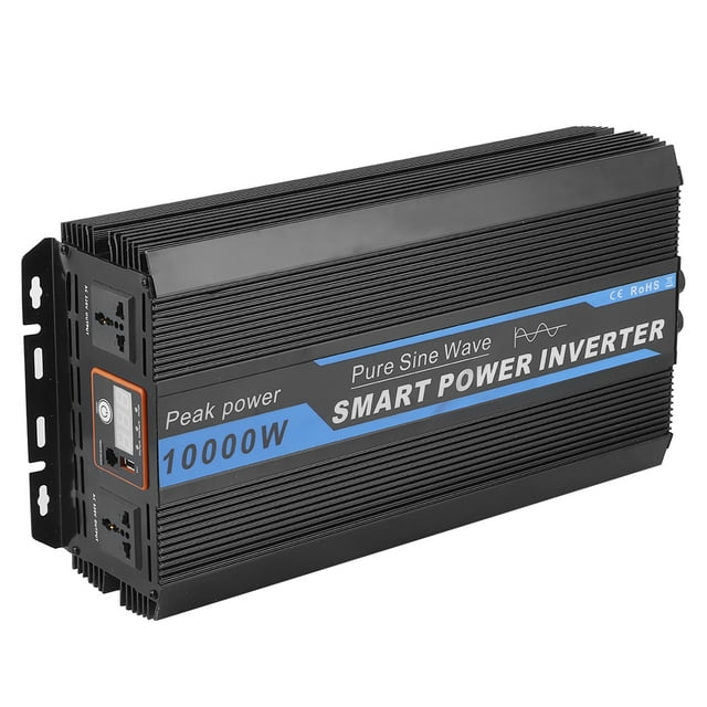 Dc To Ac Power Converter Digital Display Inverter 10000W Car Power Converter Transformer Pure Sine Wave Voltage Inverter 12V To 220V-240V