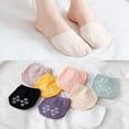thumbnail image 3 of XmhyTop Calcetines de palma delantera, calcetines de medio dedo para mujeres, calcetines invisibles antideslizantes de silicona, 4 pares, color de piel, 3 of 5