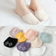 thumbnail image 3 of Zhuge Calcetines de planta, calcetines invisibles de media planta para mujeres, silicona antideslizante, 4 pares, blanco, 3 of 5