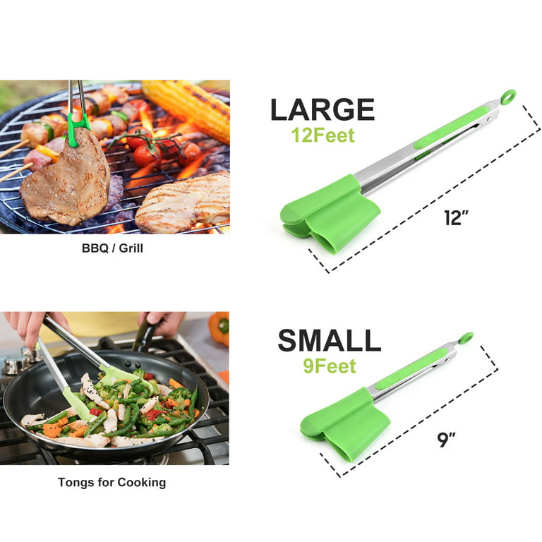 2in1 Clever Spatula Tongs Kitchen Tools Food Non Stick Heat Resistance