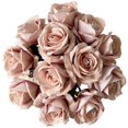 thumbnail image 3 of ZHAOCHENG 12 piezas de rosas artificiales, flores de rosas de seda falsas con tallo largo, ramos de rosas para decoración del hogar, bodas, fiestas, decoración floral de jardín, 3 of 5