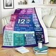thumbnail image 2 of 12th Birthday Gifts for Girls 12 Year Old Birthday Gifts 12 Year Blanket Gifts 12th Funny Gift Idea 12th Birthday Gift Ideas Gifts for 12 Year Old Female Women Girl Bestie Sister (12th, 50"x60"), 2 of 6