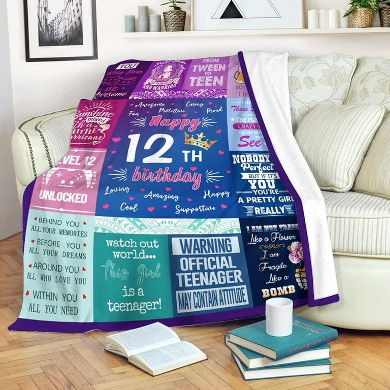 12th Birthday Gifts for Girls 12 Year Old Birthday Gifts 12 Year Blanket  Gifts 12th Funny Gift Idea 12th Birthday Gift Ideas Gifts for 12 Year Old