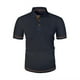thumbnail image 1 of Blusa y camisa de manga corta con cuello vuelto para hombre, informal, de moda, de color liso, con botones, solapa y hebilla de gancho, camiseta de manga corta de poliéster para hombre., 1 of 5
