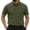 C165/Army Green, variant on Mens T Shirts Solid Color Ice Silk Short Sleeve Tee Casual Fashion Button Down Collar Breathable T-Shirt For Casual Wear