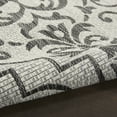 thumbnail image 6 of Nourison Garden Party Indoor/Outdoor Transitional Damask Ivory/Charcoal 2'2" x 7'6" Area Rug, (8' Runner), 6 of 8