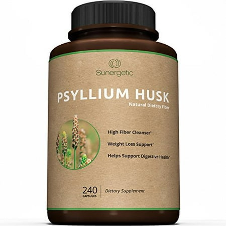 Psyllium Husk prime Capsules - 725mg par capsule -240 Capsules - Puissante psyllium Supplément de fibres aide à soutenir la digestion, la santé et la constipation Intestinal - Premium fibres naturelles Capsules