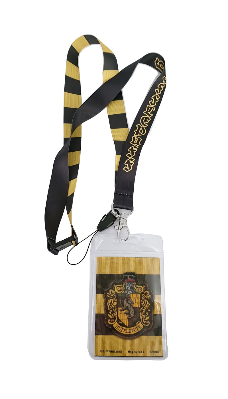 Harry Potter Hogwarts School Colors and Name Lanyard with Logo Badge Holder NEW 