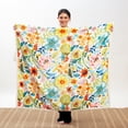 thumbnail image 2 of Carstens, Inc. Ultra Premium Super Soft Plush Sherpa Fleece Oversized Throw Blanket 54" x 68", Field of Flowers, 2 of 7