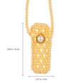 thumbnail image 4 of MasteelfCA 1 Pce Sac Messager Perle Sac Tricoté à la Main Mini Rouge à Lèvres Perlé Pochette Perle, 4 of 7