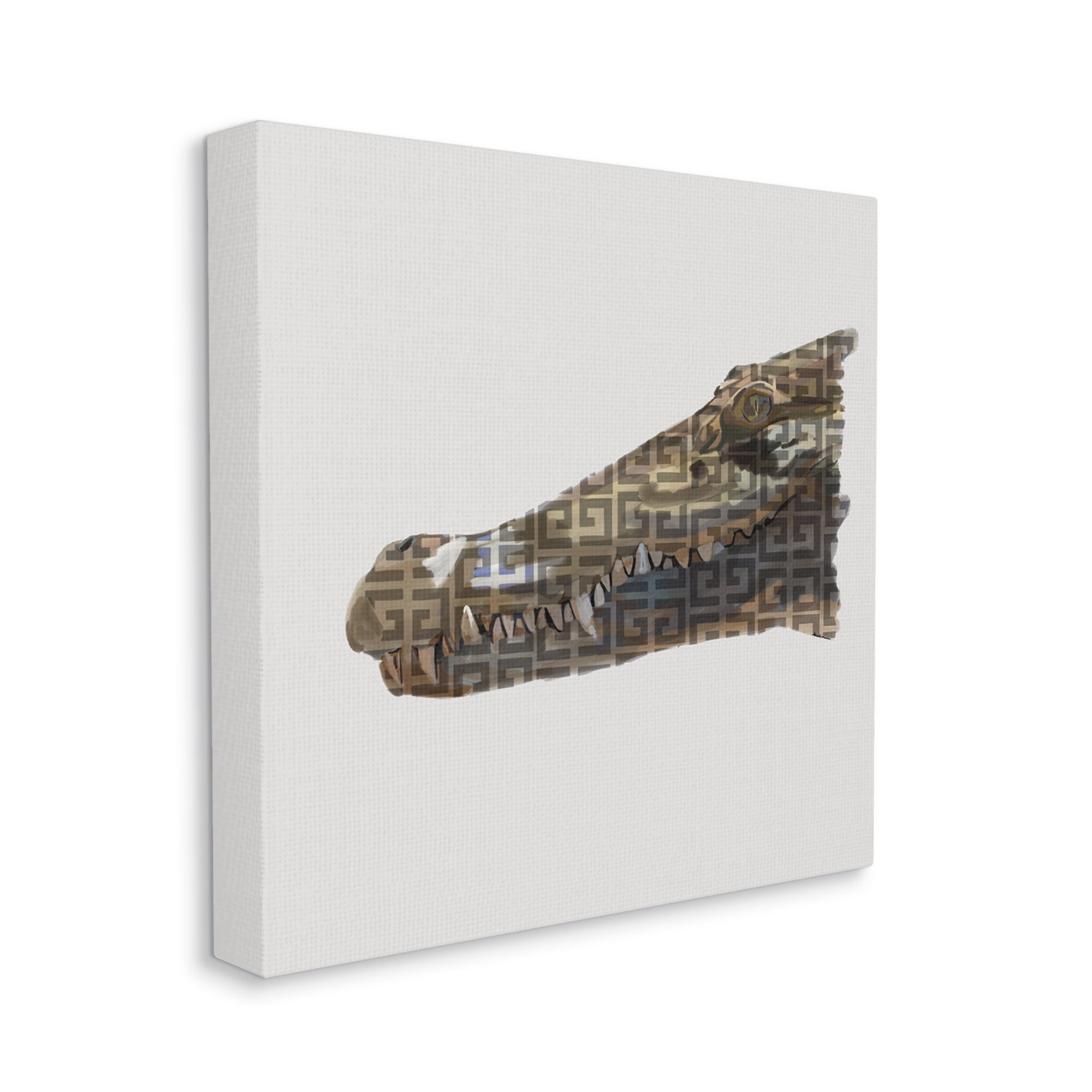 Stupell Fashion Brand Crocodile Glam Animals & Insects Painting Gallery Wrapped Canvas Print Wall Art