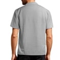 thumbnail image 4 of Ceisia Men's Polo Shirt | Regular Fit Short Sleeve Grid Texture Embossed Polo | Stretch Breathable (Multiple Solid Colors) Gift, 4 of 9