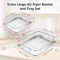 thumbnail image 5 of Godance Air Fryer Basket for Oven, 2 Set Air Fryer Basket and Tray with 60 Parchment Papers and Gloves, Stainless Steel Non-Stick Air Fryer Pan and Crisper Tray for Cooking, Dishwasher Safe, 5 of 8