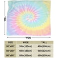 thumbnail image 3 of Rainbow Tie Dye Blanket Soft flannel Throw Blanket Plush Weighted Blankets for Couch Sofa Rainbow Gifts for Boys Girls Kids Adults, 3 of 6